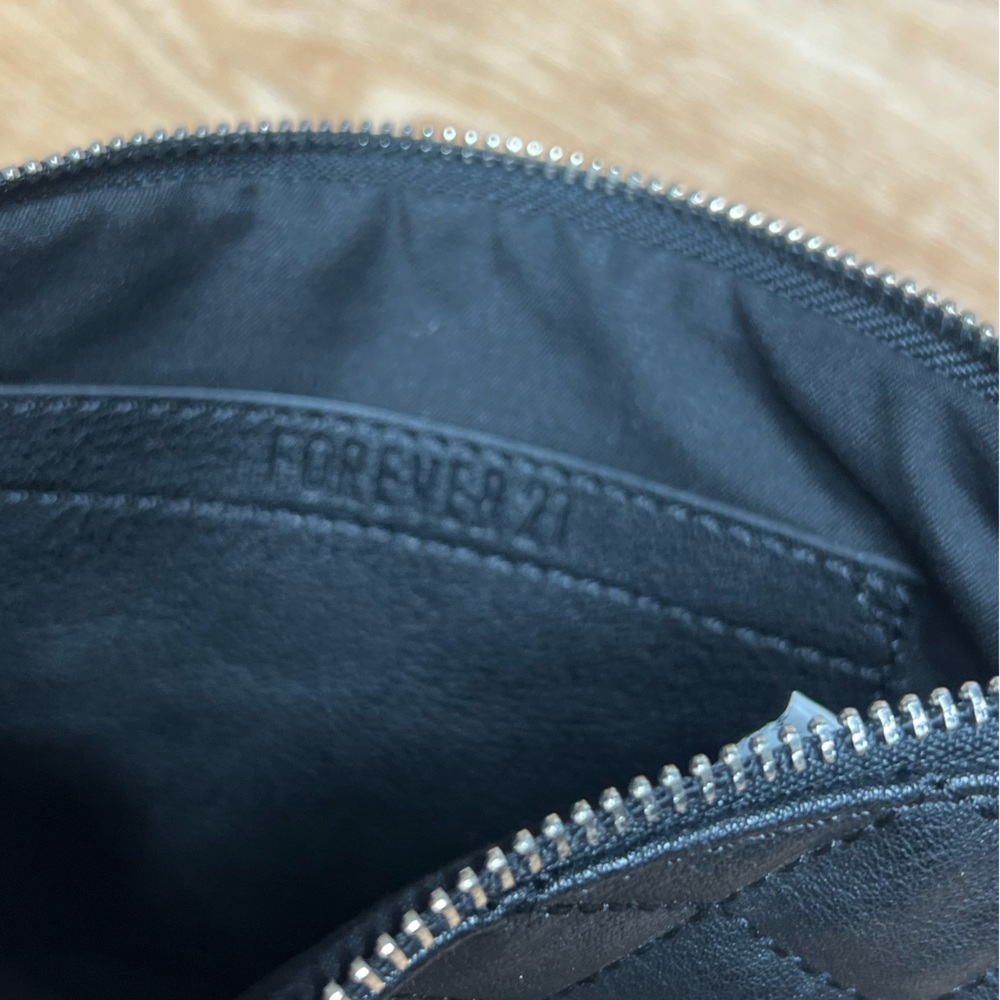 Forever 21 soft faux quilted leather with silver metal chain detail. Clutch. - Picture 6 of 6